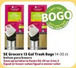Fresco y Más Se Grocers 13 Gal Trash Bags offer