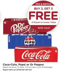 Mariano's Coca-Cola, Pepsi or Dr Pepper offer