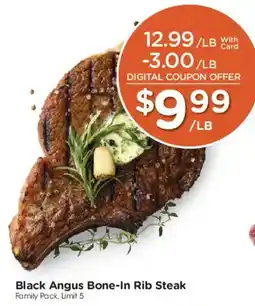 Mariano's Black Angus Bone-In Rib Steak offer