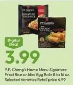 Stater Bros P.F. Chang's Home Menu Signature Fried Rice or Mini Egg Rolls offer
