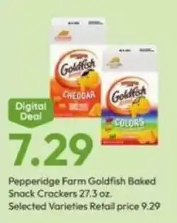 Stater Bros Pepperidge Farm Goldfish Baked Snack Crackers offer