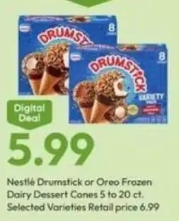 Stater Bros Nestlé Drumstick or Oreo Frozen Dairy Dessert Cones offer