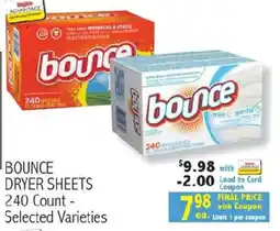 Ingles Markets Bounce Dryer Sheets offer