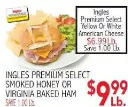Ingles Markets Ingles premium select smoked honey or virginia baked ham offer