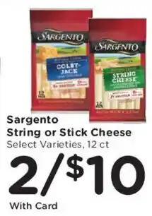 Mariano's Sargento string or stick cheese offer