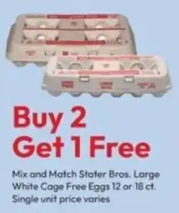 Stater Bros Stater Bros. Large White Cage Free Eggs offer