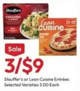 Stater Bros Stouffer's or Lean Cuisine Entrées offer