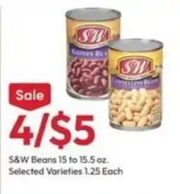 Stater Bros S&W Beans offer