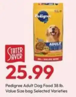 Stater Bros Pedigree Adult Dog Food offer