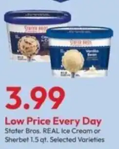 Stater Bros Stater Bros. REAL Ice Cream or Sherbet offer