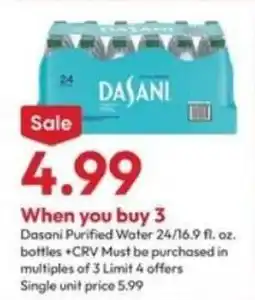 Stater Bros Dasani Purified Water offer