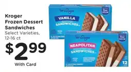 Mariano's Kroger frozen dessert sandwiches offer