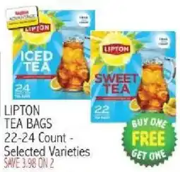 Ingles Markets Lipton tea bags offer
