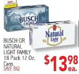 Ingles Markets Busch or Natural Light Family offer