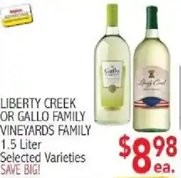 Ingles Markets Liberty Creek or Gallo Family Vineyards Family offer
