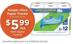 Mariano's Kroger ultra paper towels offer
