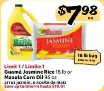 Guamá Jasmine Rice or Mazola Corn Oil