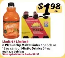 Fresco y Más Sunchy Malt Drinks offer