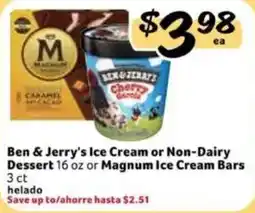 Fresco y Más Ben & Jerry's Ice Cream or Non-Dairy Dessert offer