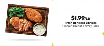 Fresh Boneless Skinless Chicken Breast, Family Pack