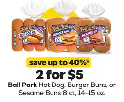 Grocery Outlet Ball Park Hot Dog, Burger Buns, or Sesame Buns offer