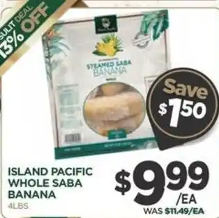 Island Pacific whole saba banana