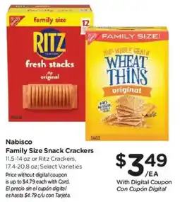 Smith's Nabisco family size snack crackers offer