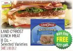 Ingles Markets Land O'Frost deli shaved lunch meat offer