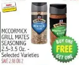 Ingles Markets McCormick Grill Mates Seasoning offer