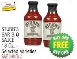 Ingles Markets Stubb's Bar-B-Q Sauce offer