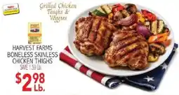Ingles Markets Harvest Farms boneless skinless chicken thighs offer