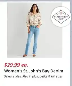 JC Penney Women's St. John's Bay Denim offer