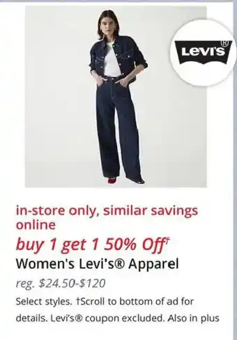 JC Penney Women's Levi's® Apparel offer