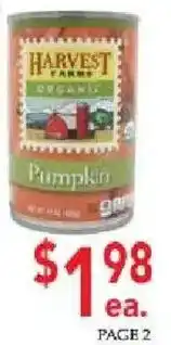 Ingles Markets Harvest Farms Organic Pumpkin offer