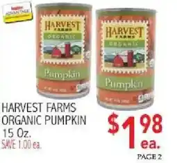 Ingles Markets Harvest Farms Organic Pumpkin offer