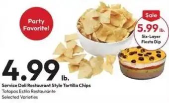 Service Deli Restaurant Style Tortilla Chips