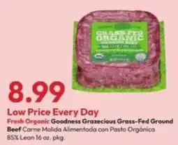 Stater Bros Grass-Fed Organic Beef Ground offer