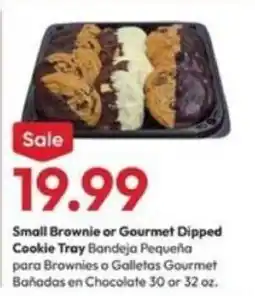 Stater Bros Small Brownie or Gourmet Dipped Cookie Tray offer
