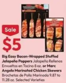 Stater Bros Big Easy Bacon-Wrapped Stuffed Jalapeño Poppers offer