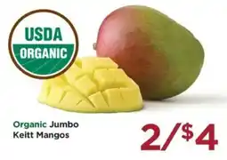 Food 4 Less Organic Jumbo Keitt Mangos offer