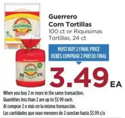 Food 4 Less Guerrero corn tortillas offer
