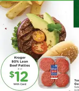 Mariano's Kroger lean beef patties offer