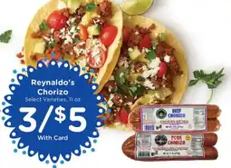 Smith's Reynaldo's Chorizo offer