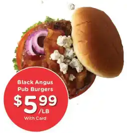Mariano's Black Angus Pub Burgers offer