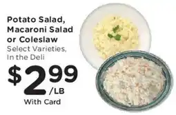 Mariano's Potato Salad, Macaroni Salad or Coleslaw offer