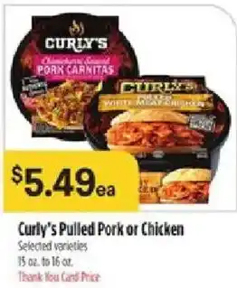 Curly's Pulled Pork or Chicken