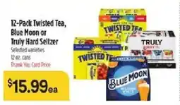 Bashas' Twisted Tea Blue Moon or Truly Hard Seltzer offer
