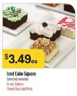 Bashas' Iced Cake Square offer