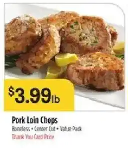 Bashas' Pork Loin Chops offer