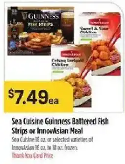 Bashas' Sea Cuisine Guinness Battered Fish Strips or InnovAsian Meal offer